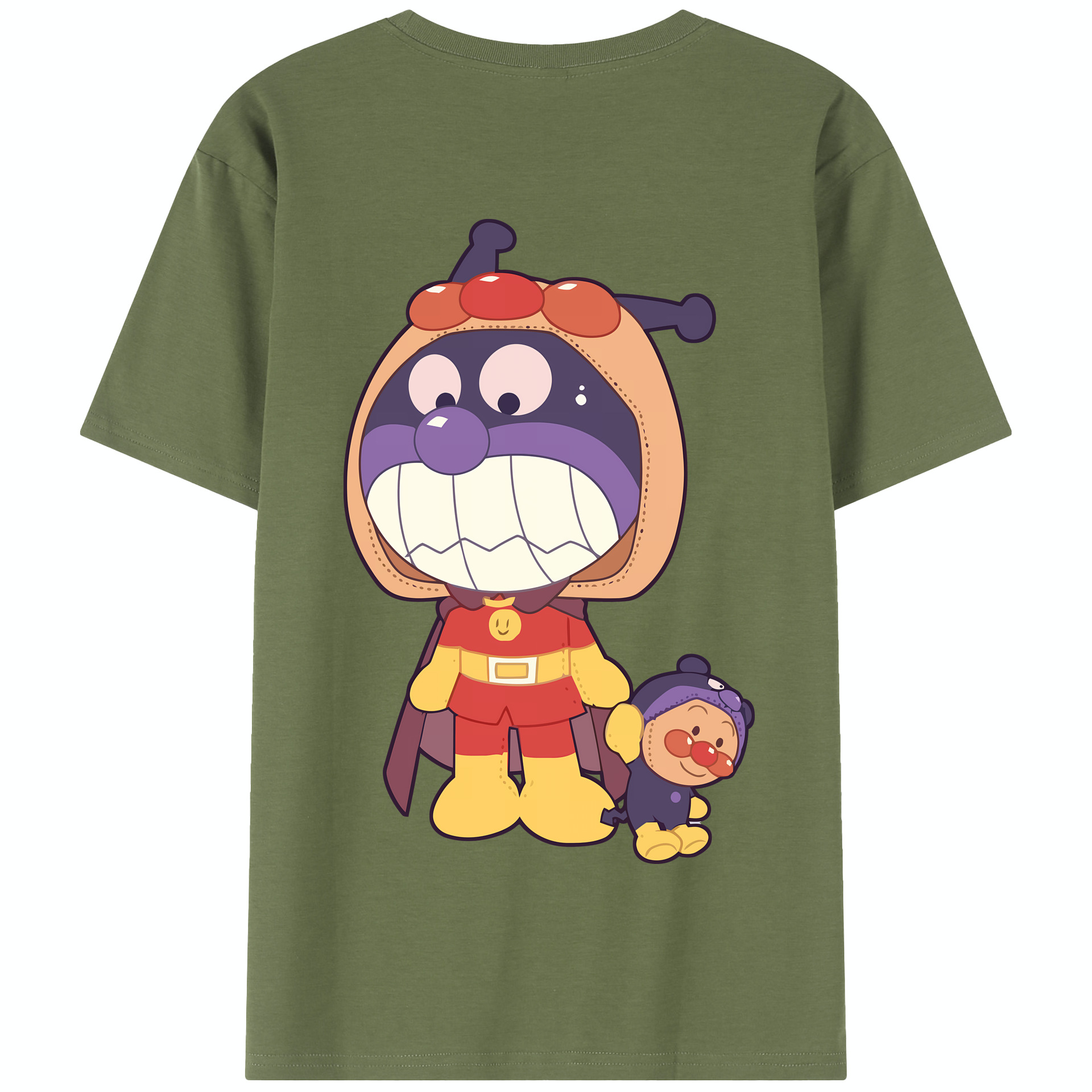 （画像用） アンパンマン Anpanman 綿100％半袖Tシャツ（背面プリント）